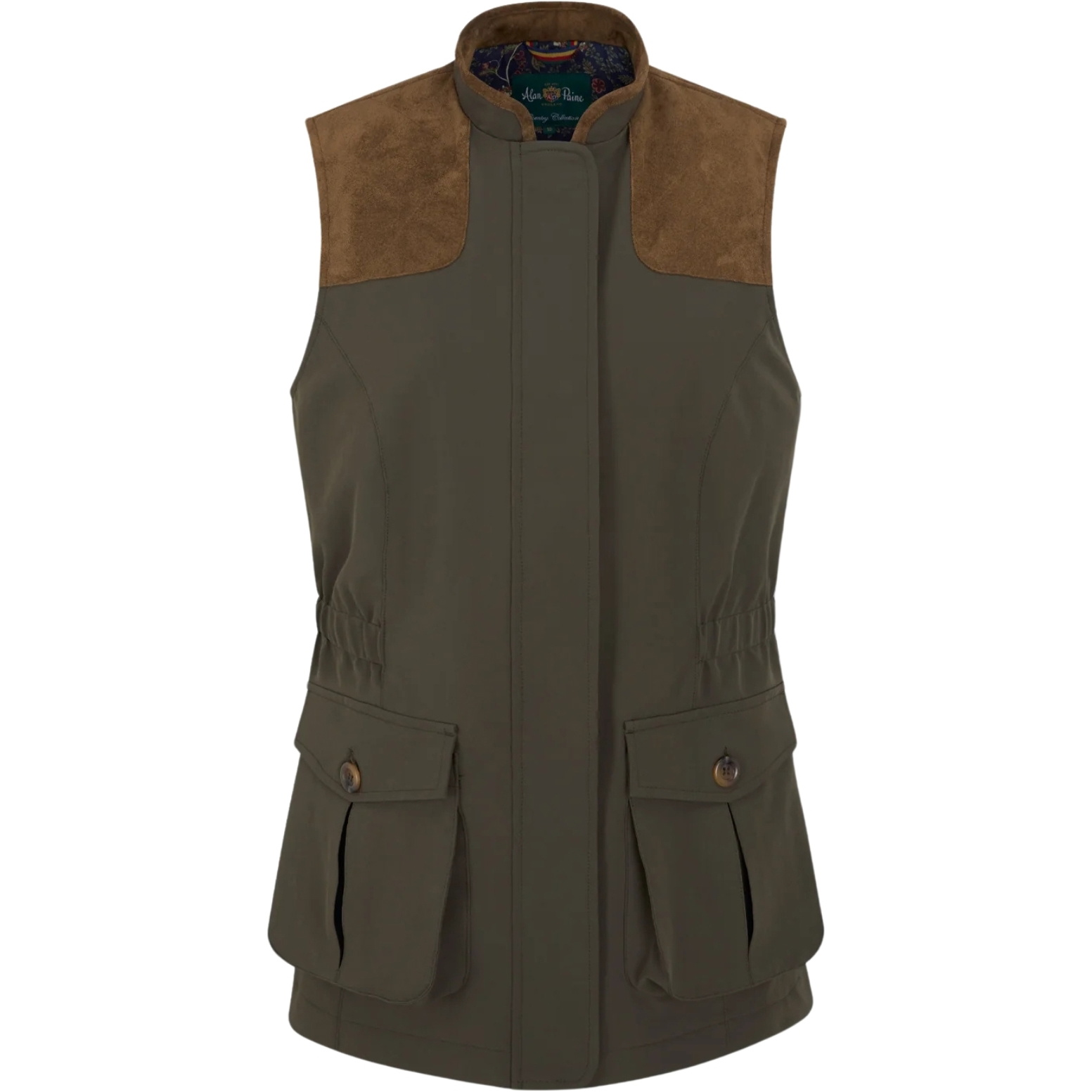 Alan Paine Womens Lockwood Waistcoat LOCLWCT - Olive